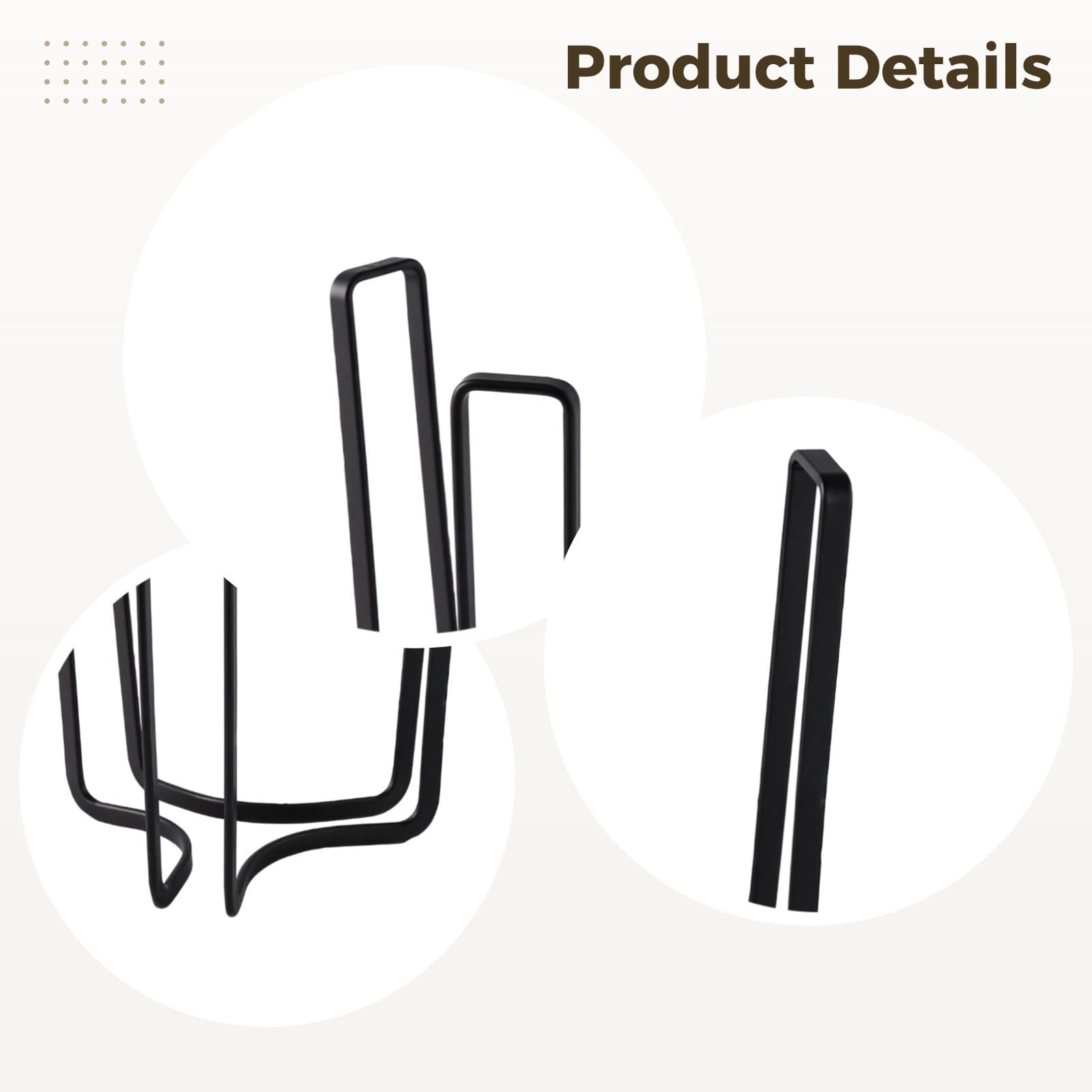 2 Pcs Iron Plate Holders, Space-Saving Plate Racks for Kitchen Storage, Sturdy Steel Dish Organizer for Home & Hotel Use