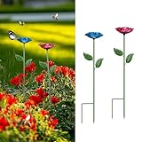 Yonisun 2 Pack Bee Watering Station,Colorful Metal Insect Bath Feeder for...