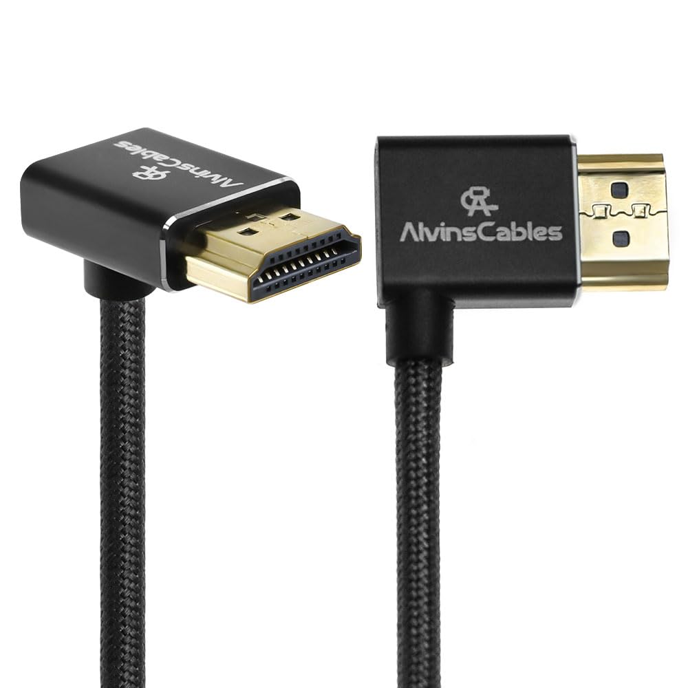 Alvin's Cables 8K HDMI 2.1 Cable 48Gbps 8K@60Hz 4K@120Hz High-Speed Braided Coiled Cable for Sony FS5 FS7 FX9,BMPCC,for Canon C300 C500,for Atomos
