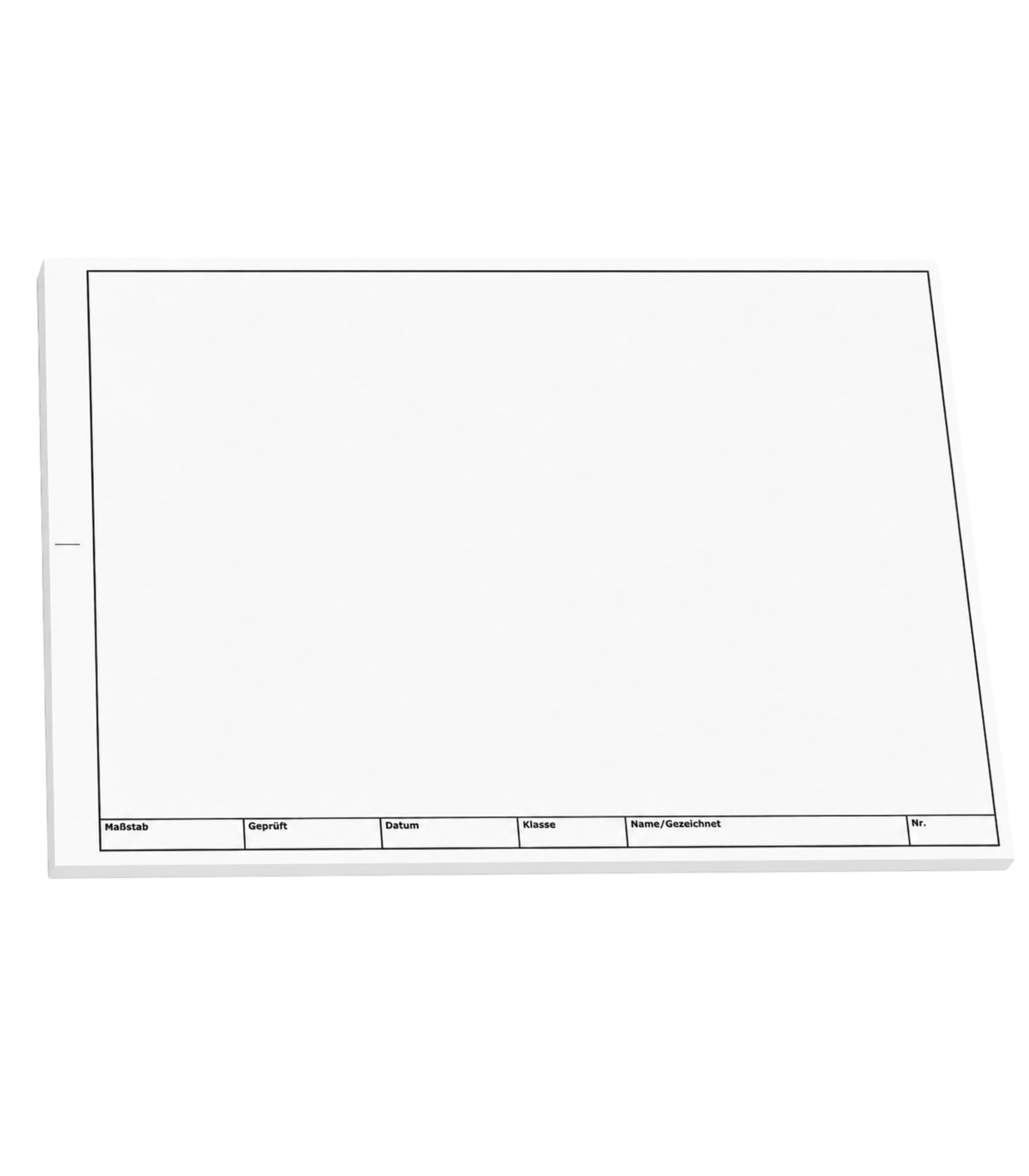 3x Block TZ Zeichenpapier A3, 50 Blatt, 150 g/m², mit Schriftfeld
