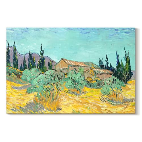 Vincent van Gogh | Farmhouse Among Olive Trees | Canvas Wall Art | GAL089