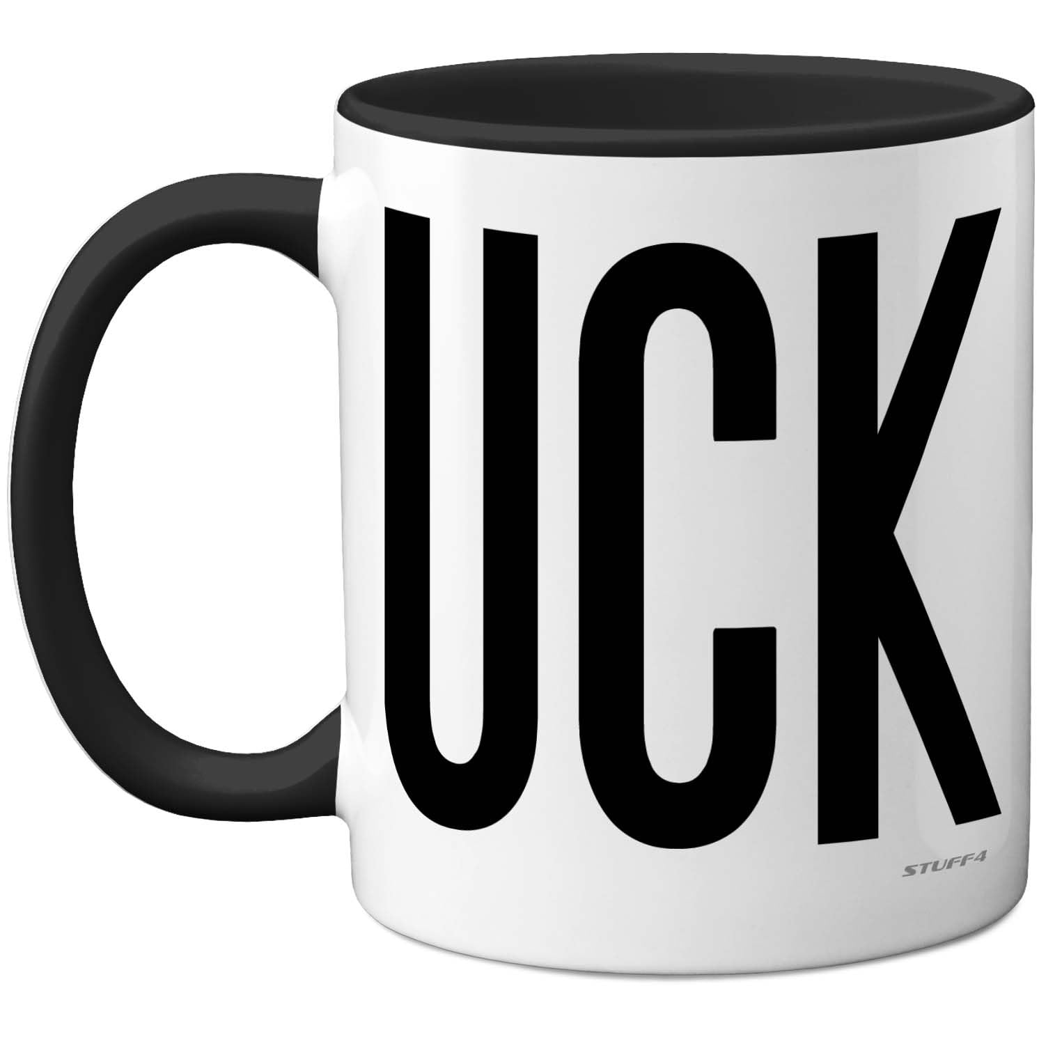 Stuff4 Rude Gifts - Black Cu*k Mug - Funny Gifts for Men Women from Friend Colleague, Swearing Birthday Presents, Fun Bday Presents, 11oz Black Handle Ceramic Dishwasher Safe Premium Mugs