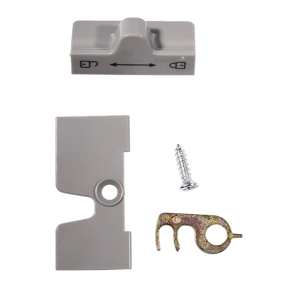 Fermeture de Porte Frigo Pièce de Rechange de la Serrure de Congélateur Compatible avec Réfrigérateur Série 7 2412757300 Grise