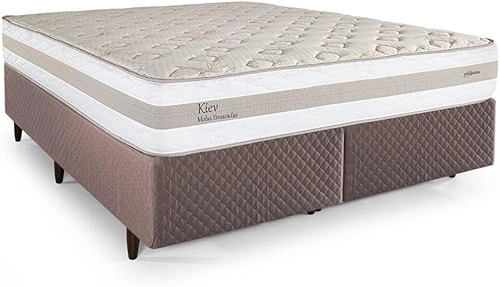 Cama Box King Herval Kiev, Molas Ensacadas, 76x193x203 cm