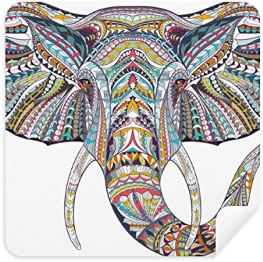Mosaic Style Colorful Elephant Design Glasses Cloth Screen Cleaner Suede Fabric 2 Pack image 2