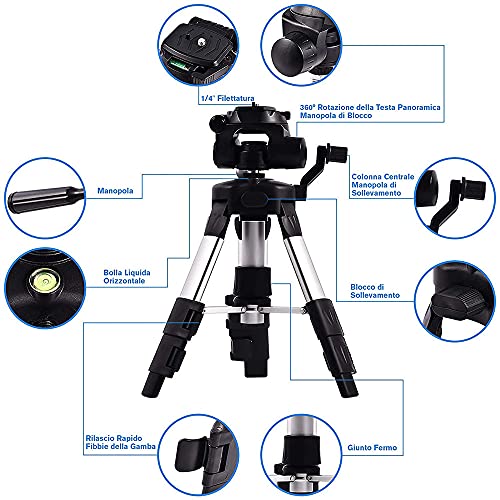 360°Stativ, Stativ Kamera, Smartphone Stativ, Handy Stativ, Tragbares Flexibles Stativ, Leichtes Stativ, für iPhone… – Bild 6