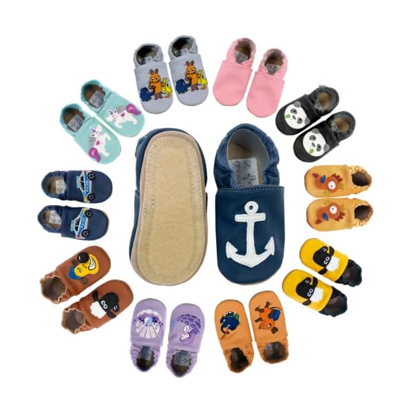 HOBEA-Germany Kitaschuhe Safestep, Kinderhausschuhe, Lederschuhe