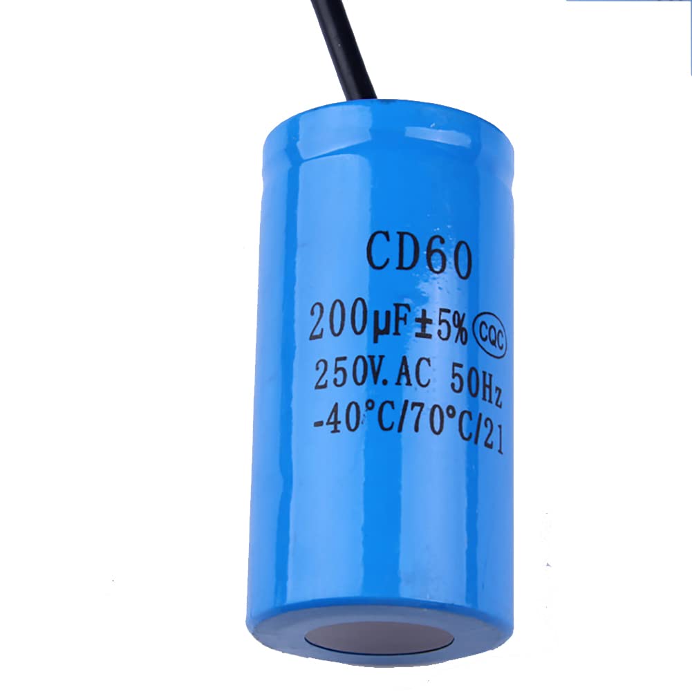 CD60 Capacitor 200uf, AC 250V Motor Start Capacitor Air