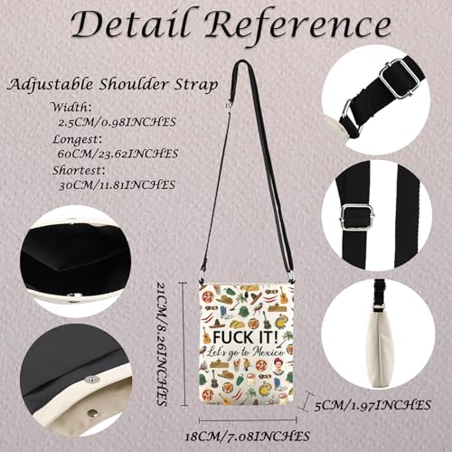 Mexico Crossbody Bag Mexico Lover Gift Mexico Travel Gift Mexico Welcome Bag Girls Trip To Mexico Gift For Her2