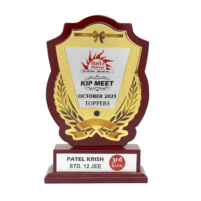 Personalized Wooden Momento Trophy with Gold Foil Customization, Award for Guests (9)-picture-31