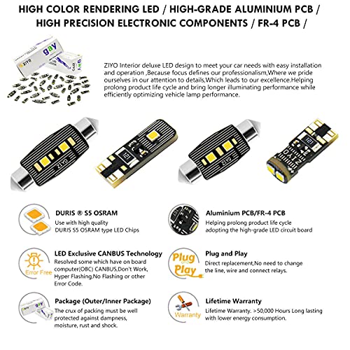 Kit de luces LED interiores ZIYO para Chrysler 300 2005-2010 miniatura 4