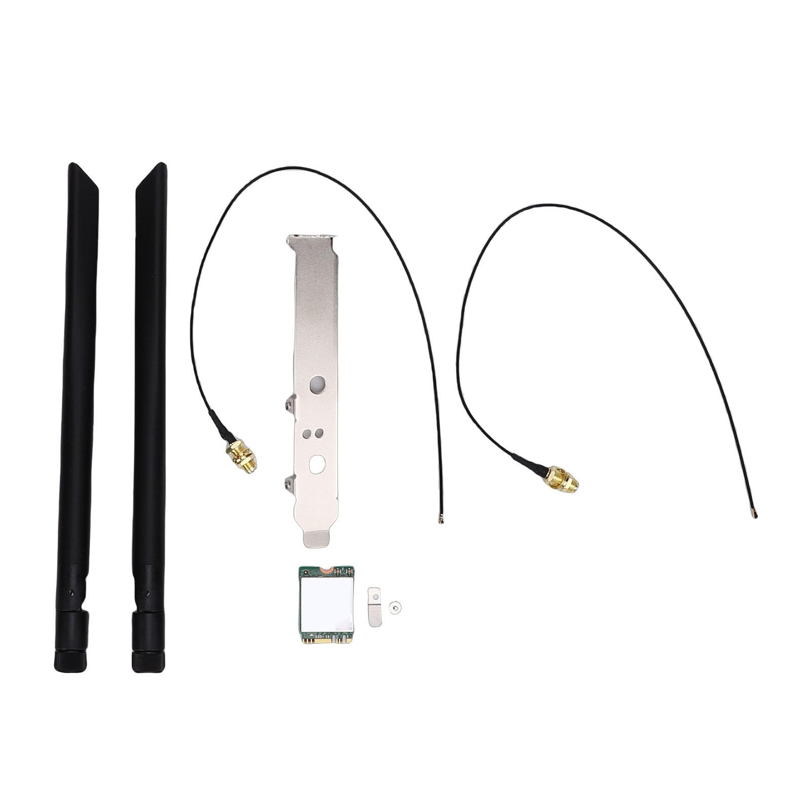 Karta WiFi 6E, Szybki Trójzakresowy M.2 PCIe z Kluczem A i E, Dwie Anteny i Wspornik 8 DB, Kompatybilna z Routerami Mesh WiFi i Routerami 7, Adapter, łączność z