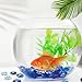 DomeStar 65PCS Iridescent Blue Flat Marbles, Decorative Glass Pebbles Beads Vase Fillers Decorative Fish Tank Aquarium Rocks for Centerpieces Table Decor