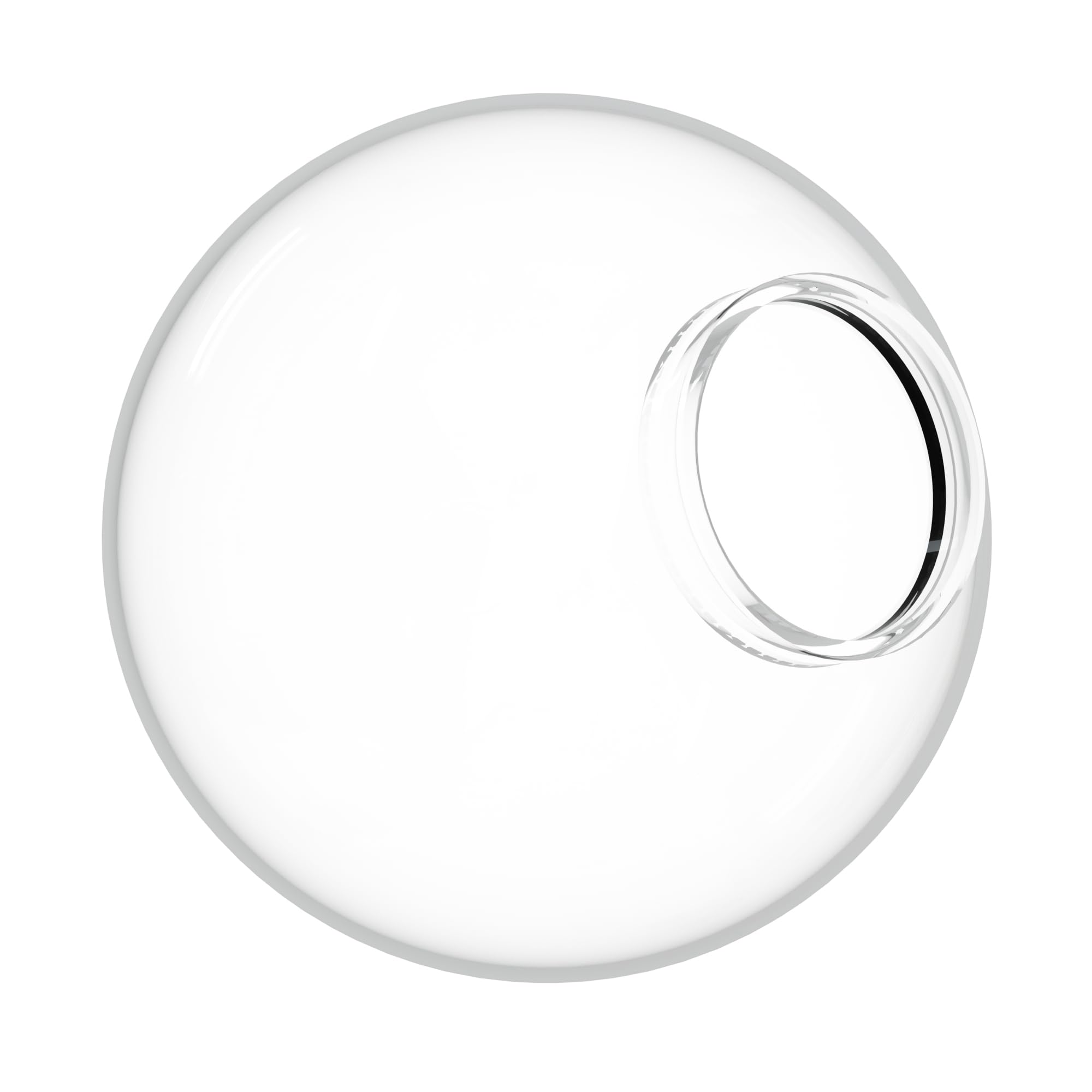 KASTLITE 10" Clear Acrylic Lamp Post Globe | Smooth Textured with 3.91" Fitter Neck | Manufactured in the USA