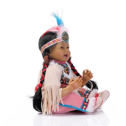 Icradle 22" 55Cm Handmade Reborn Baby Dolls Soft Vinyl Silicone Real Looking Lifelike Reborn Baby Girl Realistic American Doll Xmas Gift Xmas Present #TOP4