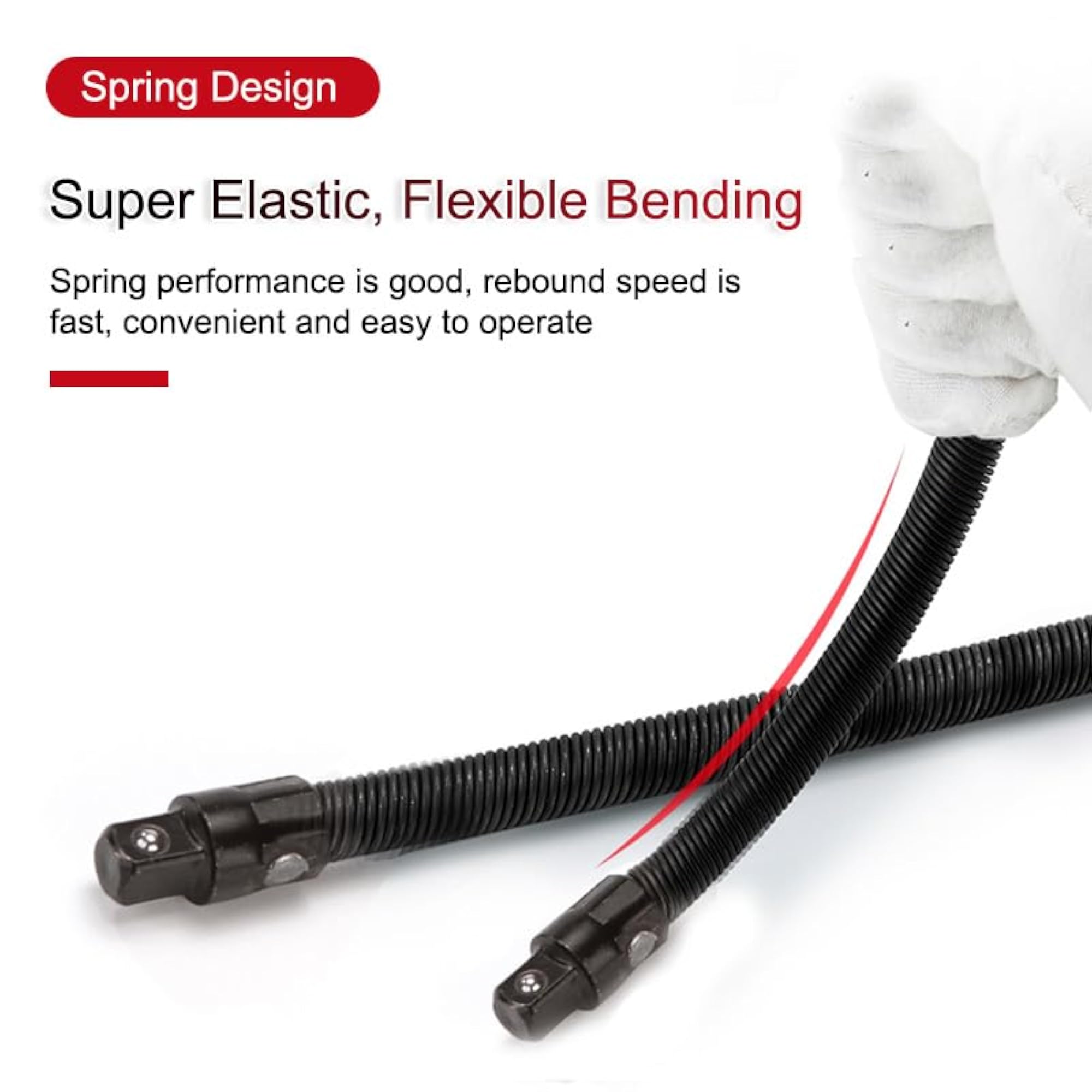 1/2 Inch Square Drive Flexible Long Socket Extension Ratchet