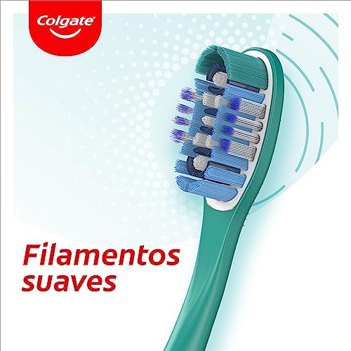 Elimina bacterias con Colgate 360 cepillo de dientes suave y filamentos interdentales pack de 12 7