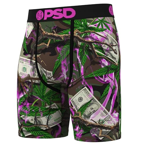PSD Men's Boxer Briefs - Chronic Camo, 7 Inch Inseam, Moisture-Wicking, 4-Way Stretch, Boxer Briefs for Men, X-Large