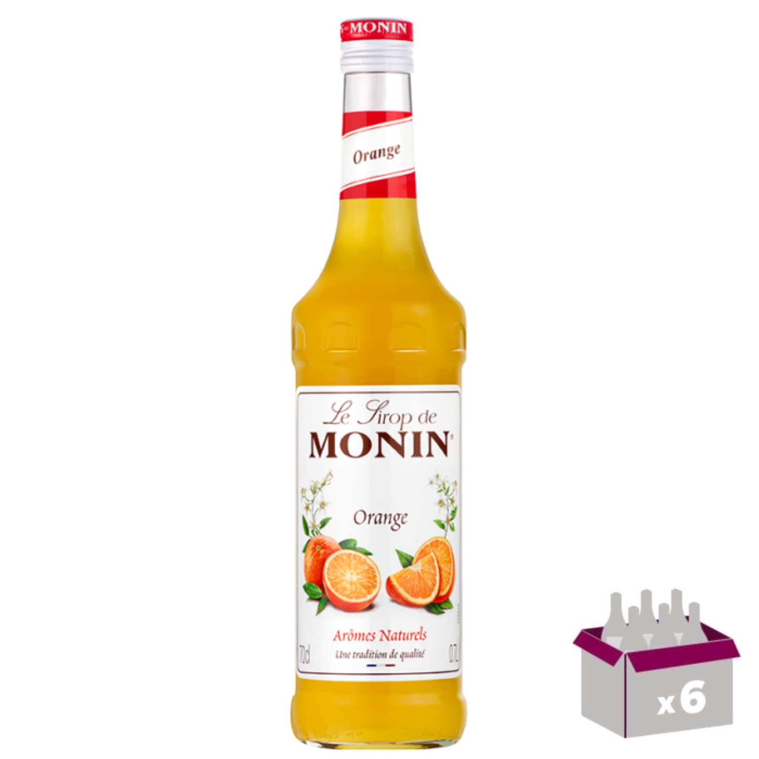 Lot de 6 Sirop - Orange - 70cL