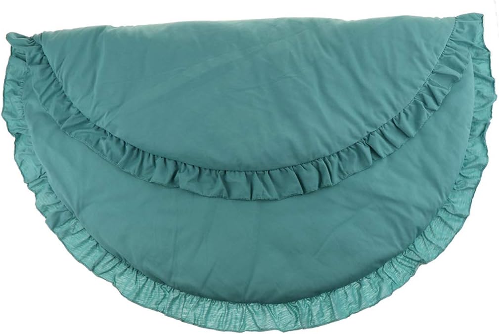 Soft Round Baby Play Mat Rug | Large 40 Inch Diameter | Detachable Zipper Design | Microfiber Cotton Material | Perfect for Baby Crawling and Play Games | for - Green, 100cm