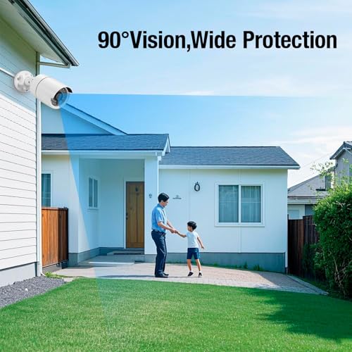 Image of Fuers 1080P CCTV Camera Outdoor Indoor Hybrid 5 in 1 HD AHD /CVI /TVI /CVBS /XVI Home Security Cameras System,Night Vision,Waterproof ABS Housing Bullet Cam for 960H,720P,1080P, Analog Surveillance DVR