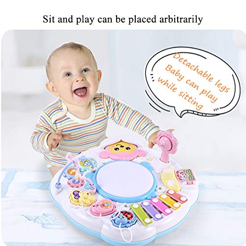 Speel activiteitencentrum, lichten leren muziektafel met droomtrommel/multifunctioneel educatief speelgoed voor peuters… - Image 7