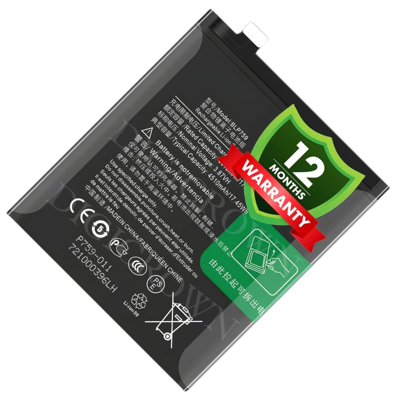Image of Original BLP759 Battery Compatible for OnePlus 8 Pro - (4510mAh) - 1 Year Warranty DF7