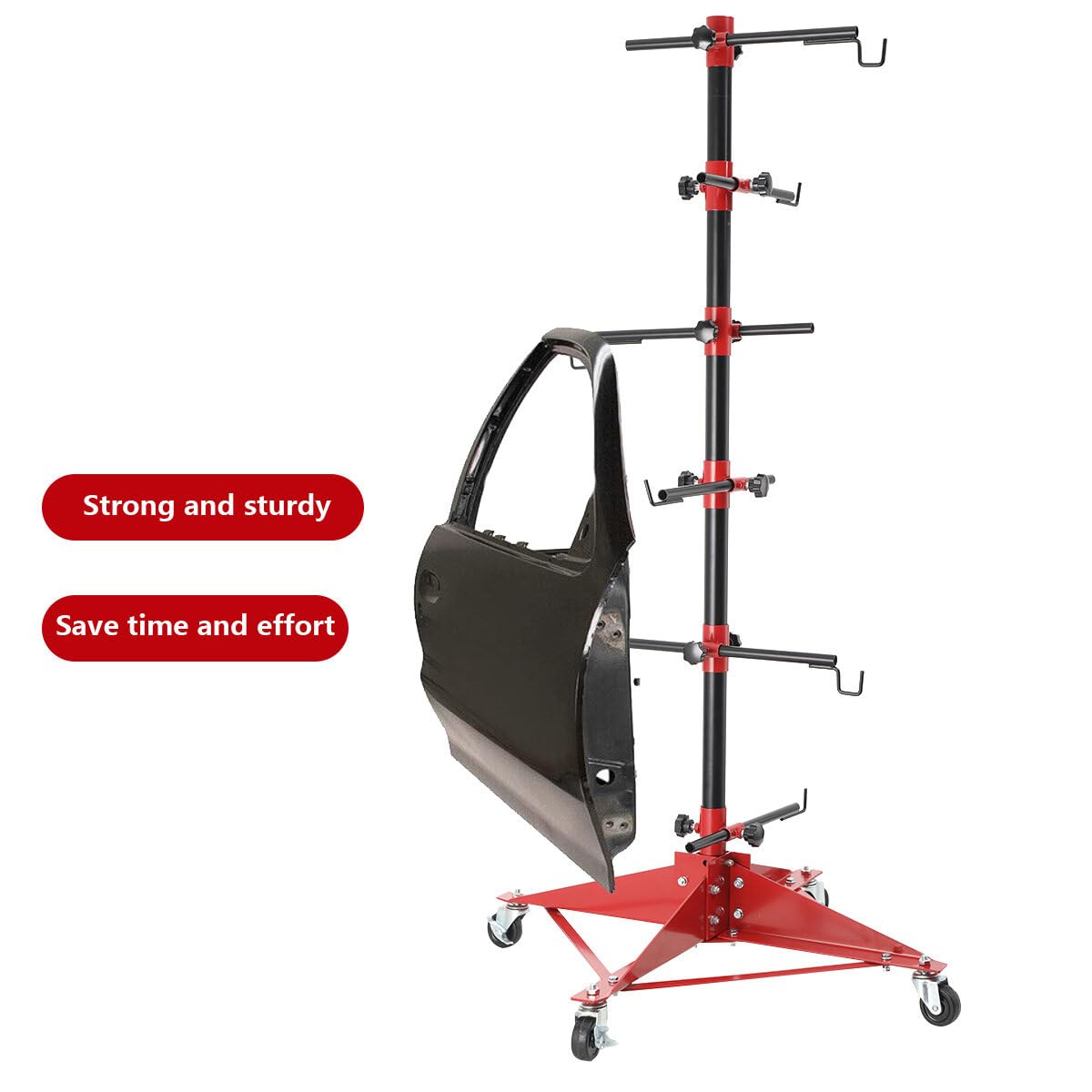 47*47*120cm Auto Lackierständer Drehlackierständer Verstellbare Lackierbock Montierbock Montageständer Kohlenstoffstahl für Aufhängungskotflügel, Stoßstangen, die hängende Autoteilen (klein)