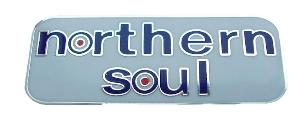 Badge Men's White Northern Soul Mod Enamel Pin