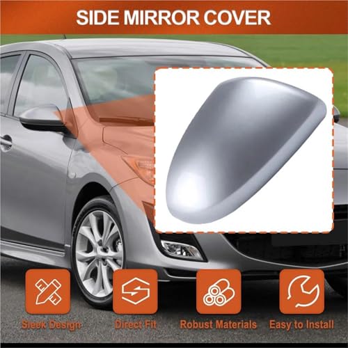 Capuchon rétroviseur clipsable argenté Mazda 3 de 2009 à 2013 - 5