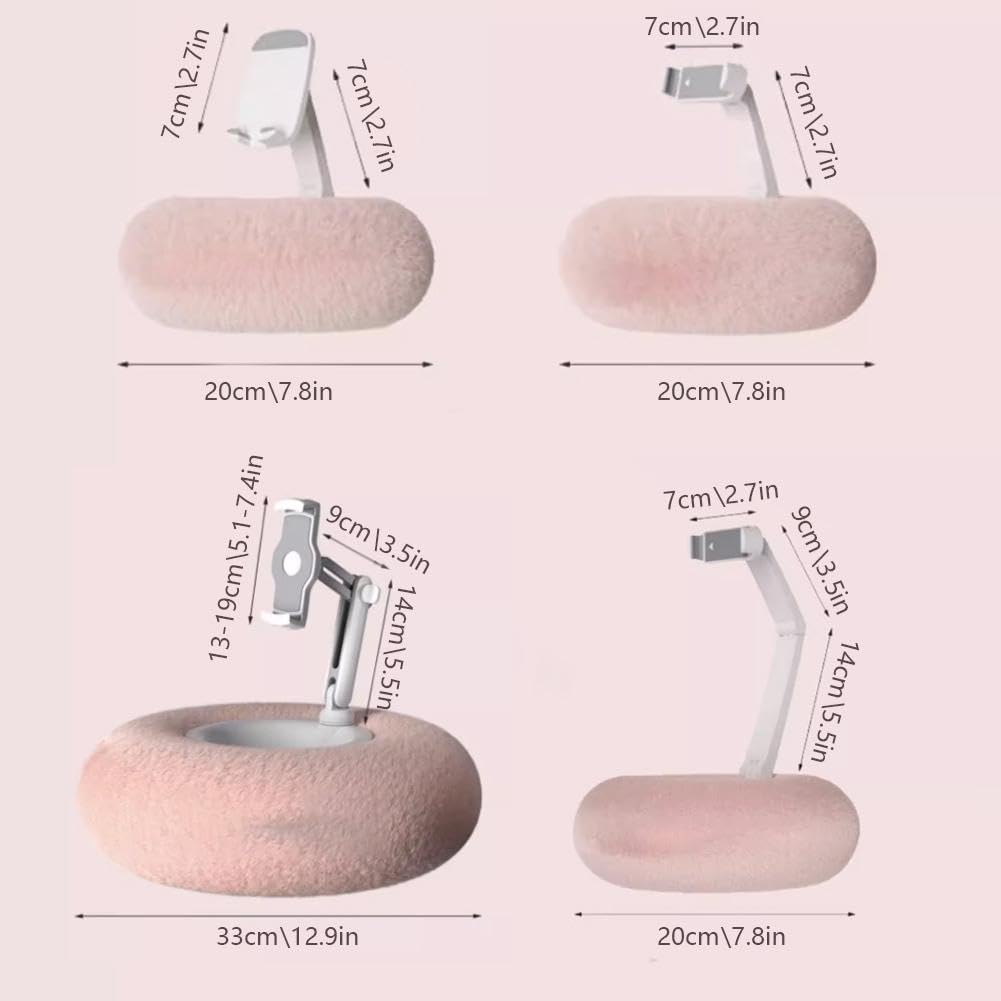 Generisch Supporto per Kindle, Pillow Stand Regolabile a 360° per la Lettura in Bed, Fuzzy Bowl per Kindle Accessori