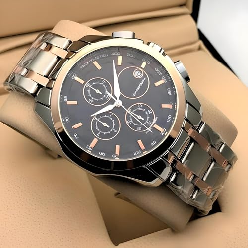 Image of AMERICANVIBER Affordable Men's Wrist Watch Under 499 |Men Watch | Classic Round Dial | Quartz Movement | Stainless Steel Belt | Lightweight & Durable Design | Analog Display | Trendy Party & Office Wear