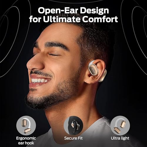 BUGANI OE03 Open Ear Headphones, Bluetooth 5.3 Wireless Headphones, Open Ear Earbuds with Immersive Stereo Sound, Clear Talk, 30H Playtime, Waterproof Sport Earbuds for Running, White - image 2