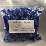 1000 Clear/ BLUE Colored EMPTY gel GELATIN CAPSULES ~SIZE 0 ~ Colored Clear/ Blue (Kosher/ Halal)