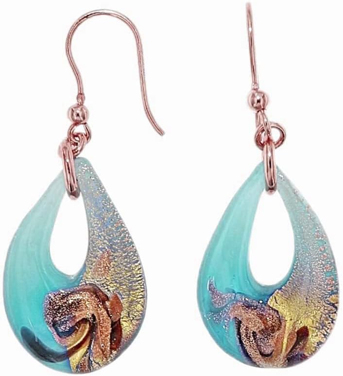 VenetiaurumVenetiaurum - Pendant Earrings with Original Murano Glass Drops and 925 Sterling Silver - Made in Italy Certified Jewel
