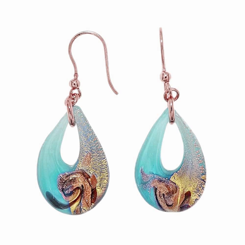 VenetiaurumVenetiaurum - Pendant Earrings with Original Murano Glass Drops and 925 Sterling Silver - Made in Italy Certified Jewel