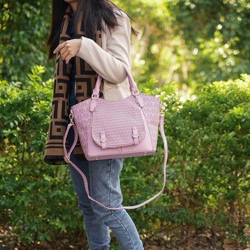 MKF Collection Shoulder Bag for Women, PU Leather Pocketbook Top-Handle Crossbody Purse Tote Satchel Handbag By Mia K3