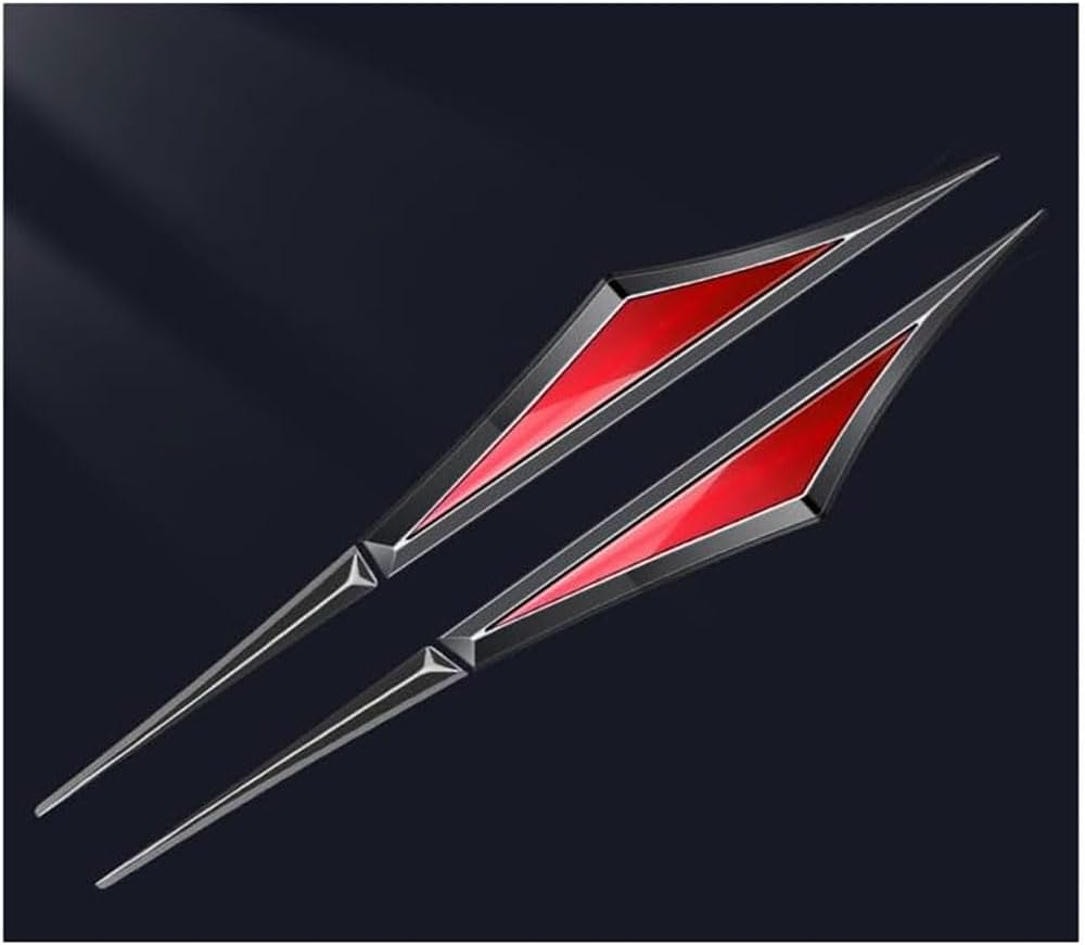 Car Emblem Sticker for Nissan Nismo Almera Qashqai Skyline Juke X-TRAI, Doors Blade Fender Side Wing Emblems Badge Stickers 3D Metal Self-Adhesive Accessories,D/Black~Red
