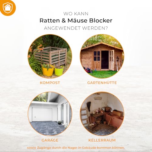 PROTECT HOME Ratten & Mäuse Blocker vertreibt Ratten und Mäuse zuverlässig mit sofortiger Wirkung und bis zu 2 Monate Dauerwirkung, 300 g