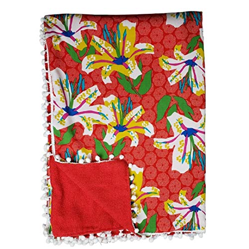 Canga toalha vermelha Lar em Cor