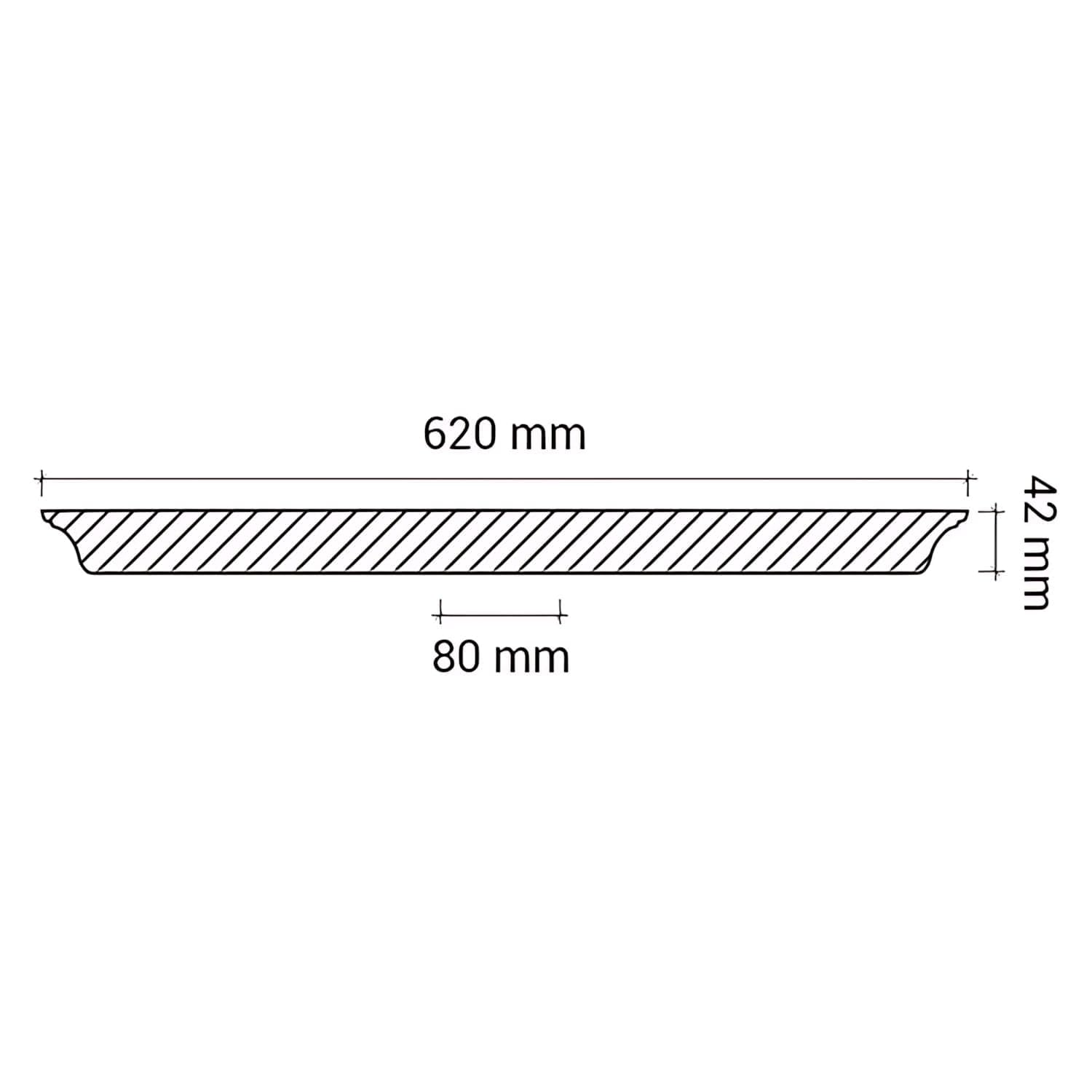 Profhome 156044 Deckenrosette Stuckrosette Ø 62 cm | Hochwertiger Polyurethan Hartschaum | Klassisches Design für Kronleuchter & Lampen | Vorgegrundiert Weiß | Innen & Außen