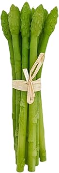 Lindagary 12pcs Artificial Vegetable Model Fake Asparagus Ornament Photo Props Simulation Vegetable for Wedding Holiday Kitchen Decoration