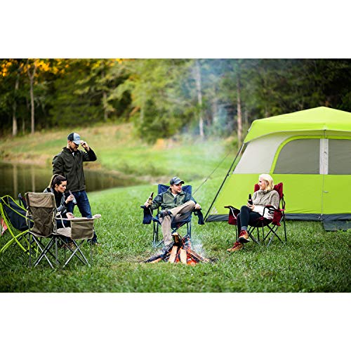 OT QOMOTOP Tents, 6 Person 60 Sec Set Up Camping Tent, Waterproof Pop Up Tent with Top Rainfly, Instant Cabin Tent, Advanced Venting Design, Green