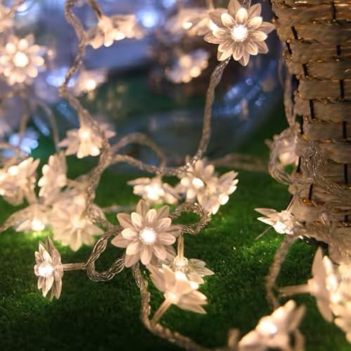 Image of WANNA PARTY Festive Decor Lights for Decoration Lotus Flower LED Decorative Garland for Diwali Decoration for Home Indoor Outdoo Festival Celebration Room Decor