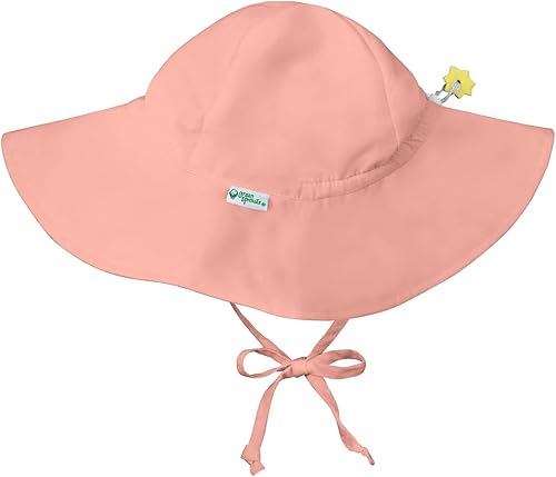 i play Baby Girls Brim Hat All-Day UPF 50 Sun Protection for Head Neck Eyes Aqua, Coral/Lluvia Tropical, Gray, Light Coral Sealife, Navy, White