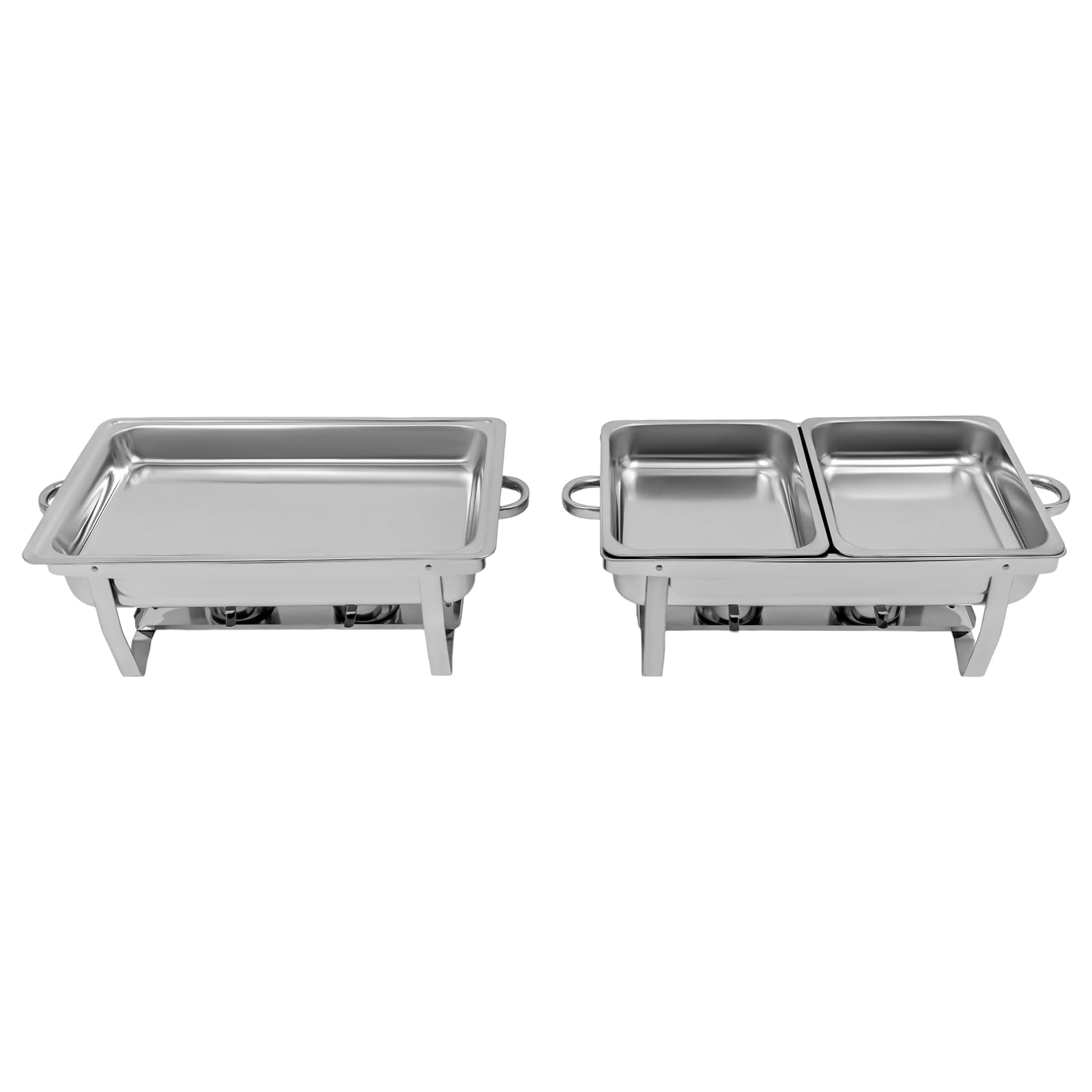 Chafing Dish, set di 2 scaldavivande Chafing Dish Buffet, in acciaio inox, per catering buffet e feste