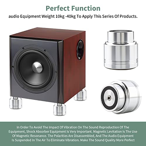 Tertullus 4Pcs Amplifier Aluminum Feet Sound Isolation Spikes Maglev Feet Hifi Audio Stand Mat (53Mm×50Mm) #TOP2