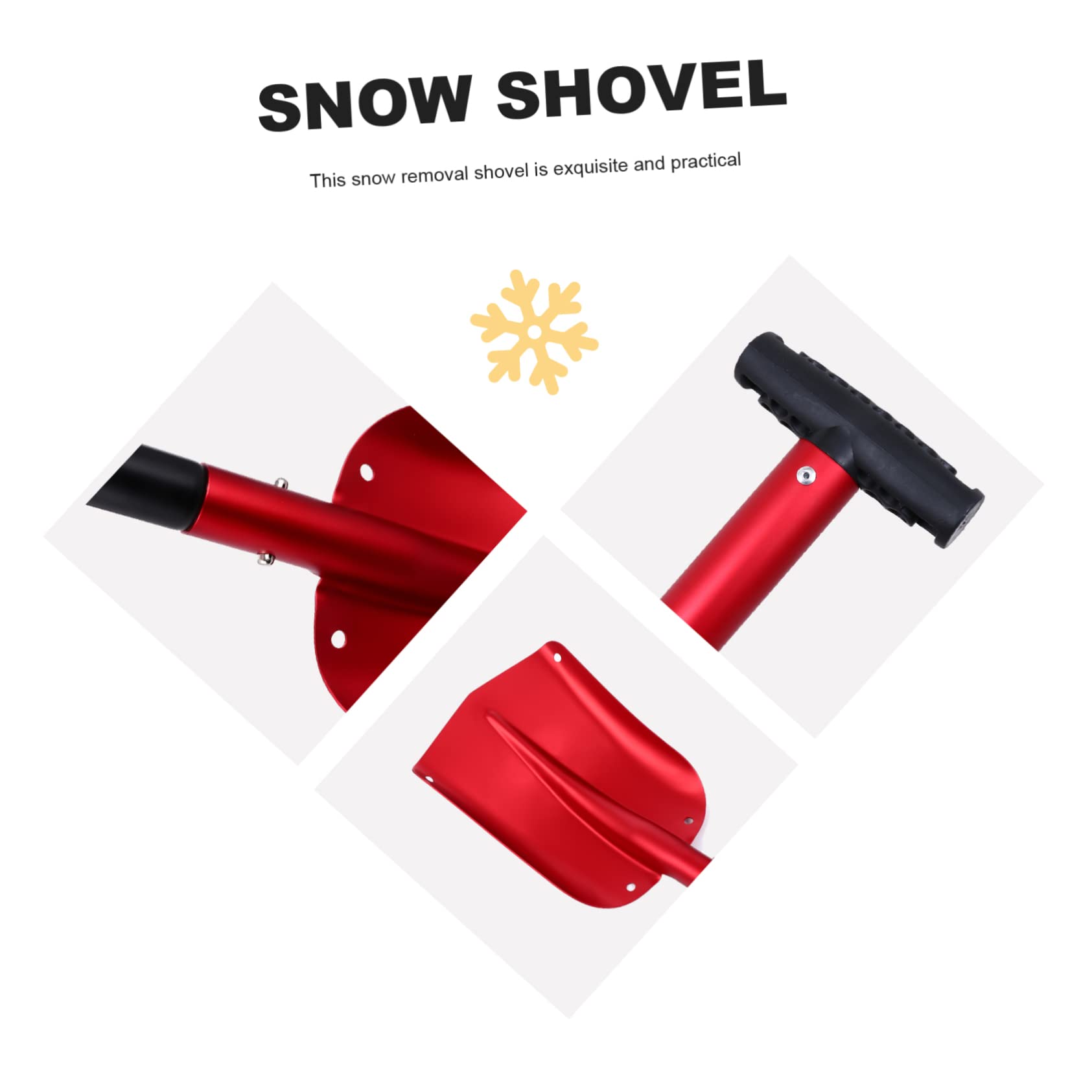 BESPORTBLE 1pezzi Pala Da Neve in Lega Di Alluminio Raschietto Per Ghiaccio Per Auto Strumento Per Rimozionla Neve Ghiaccio Pala Spazzaneve Telescopica Pratica e Facile Da Usare