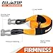 ALL-TOP Recovery Snatch Strap, 4in x 20ft - 46500Lbs, Extreme Duty 100% Nylon Kinetic Towing Recovery Strap with 22% Elongation & Reinforced Loops