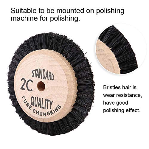 Image of Professional Jewelry Polishing Brush, Soft Bristle Wheel Buffing Accessory for Gold, Silver, Metal, and Watch Cleaning Ideal for Jewelers, Watchmakers, and Crafters.